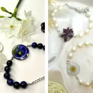 bracelet,champ de myosotis,élégance